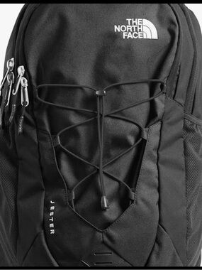 The North Face Black Jester Backpack with Bungee Front